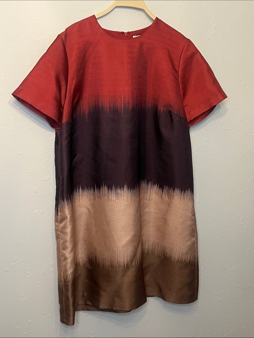 Tuckernuck Rust to brown to Ombre Shift Dress with Tan and Brown Hem
